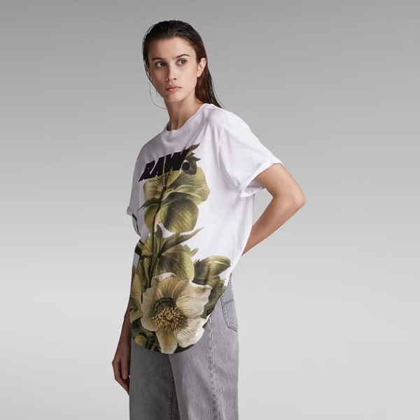 ДАМСКА ТЕНИСКА – G-STAR RAW LASH FEM FLOWER PHOTO GRAPHIC TOP - 4