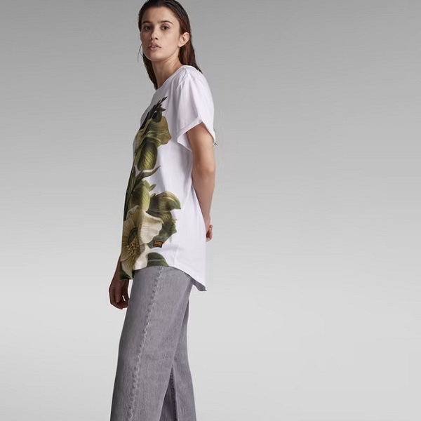 ДАМСКА ТЕНИСКА – G-STAR RAW LASH FEM FLOWER PHOTO GRAPHIC TOP - 6