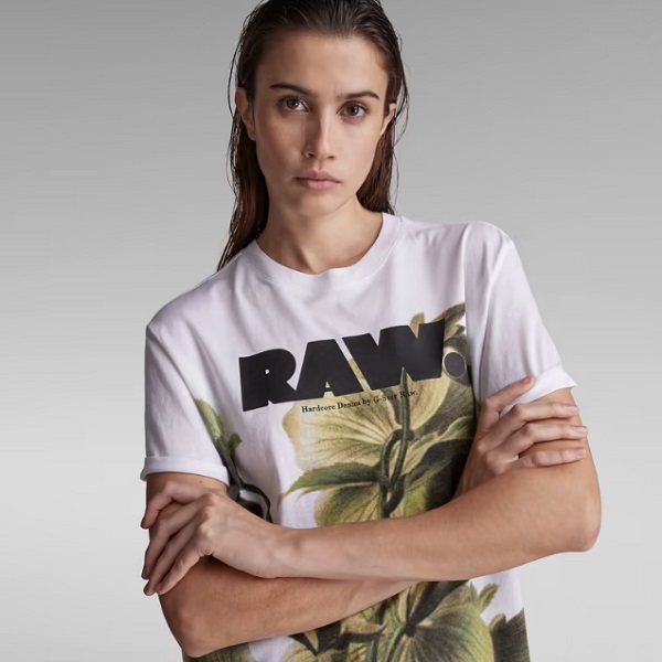 ДАМСКА ТЕНИСКА – G-STAR RAW LASH FEM FLOWER PHOTO GRAPHIC TOP - 3