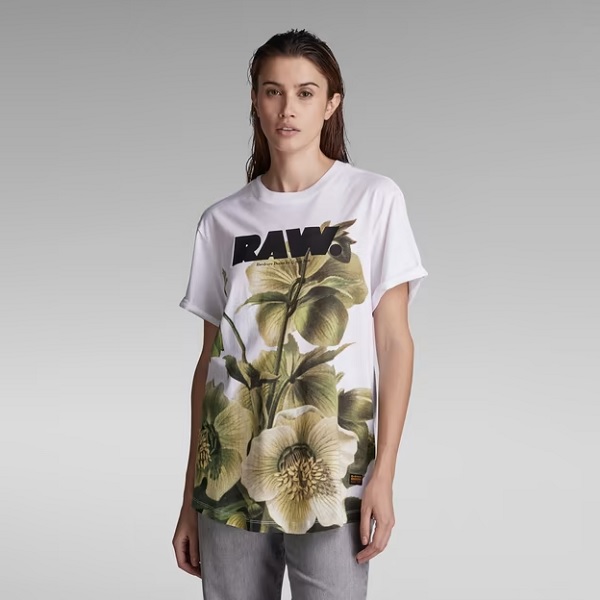 ДАМСКА ТЕНИСКА – G-STAR RAW LASH FEM FLOWER PHOTO GRAPHIC TOP - 2