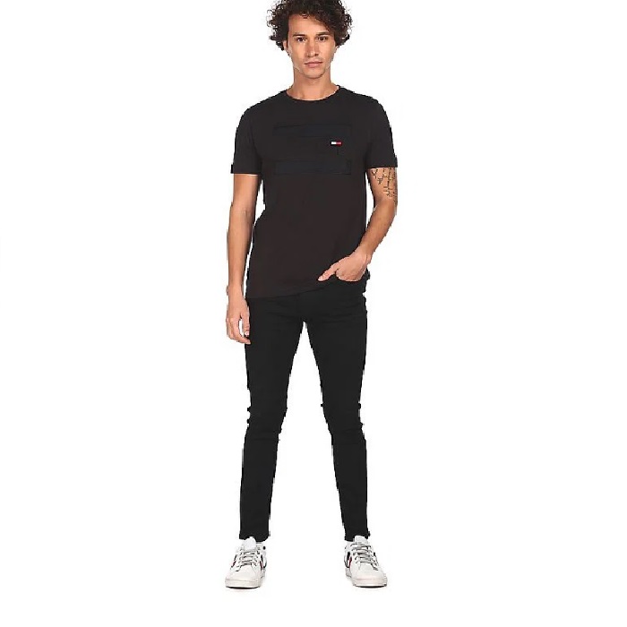 Мъжка Тениска - Tommy Hilfiger Appliqued Logo T-Shirt - 4