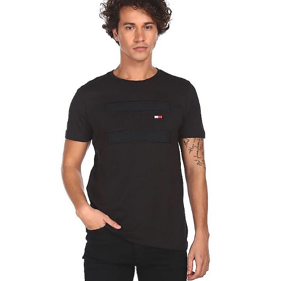 Мъжка Тениска - Tommy Hilfiger Appliqued Logo T-Shirt - 2